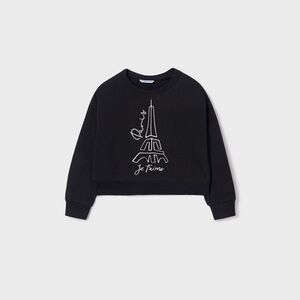 Mayoral Black Sweatshirt with Paris Design